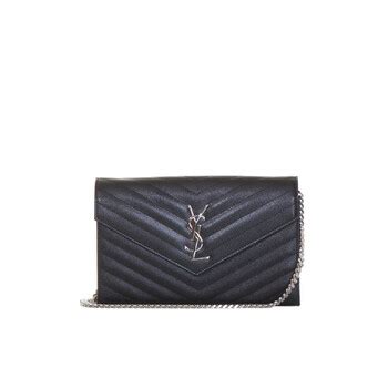 ysl 377828|Saint Laurent Black Monogram Wallet On Chain 377828 BOW02 .